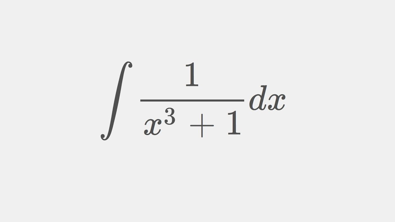 integral de 1 x 3