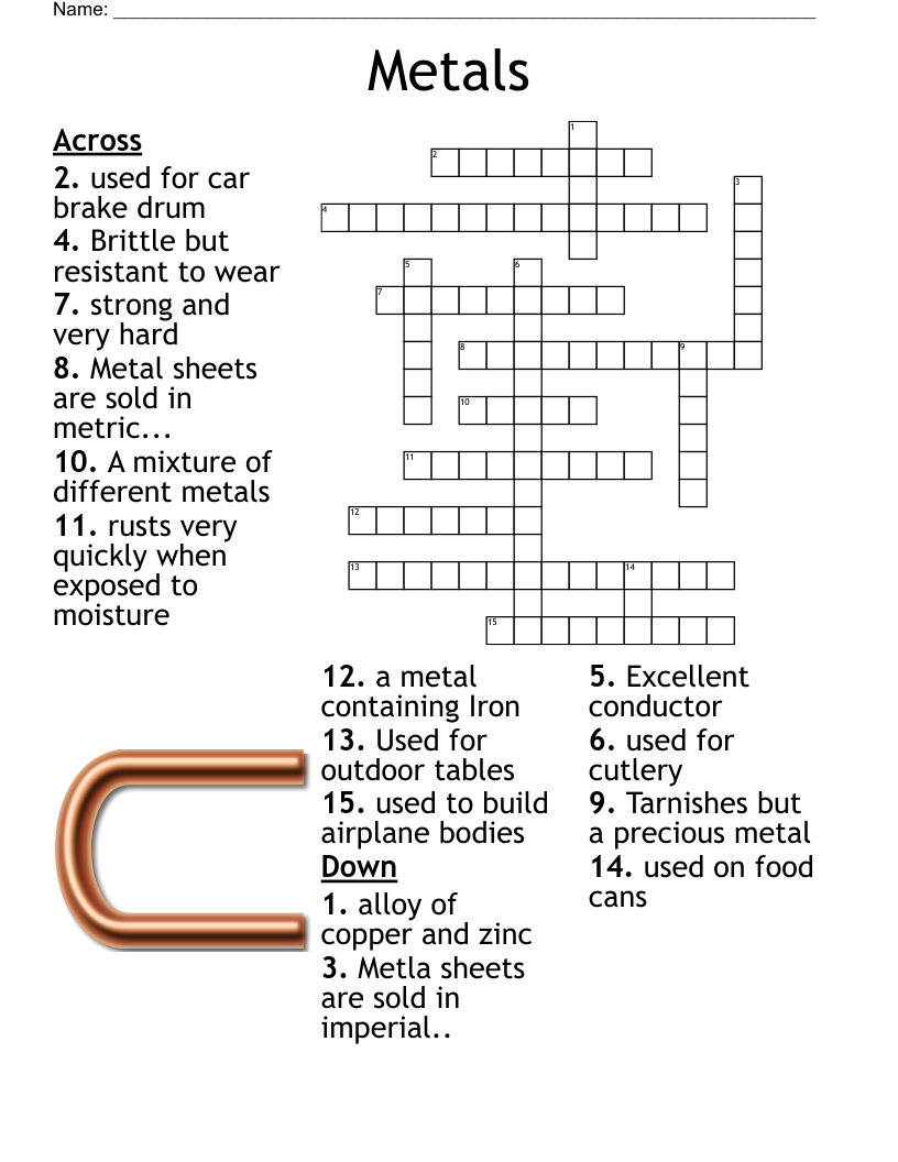 crossword clue precious metal