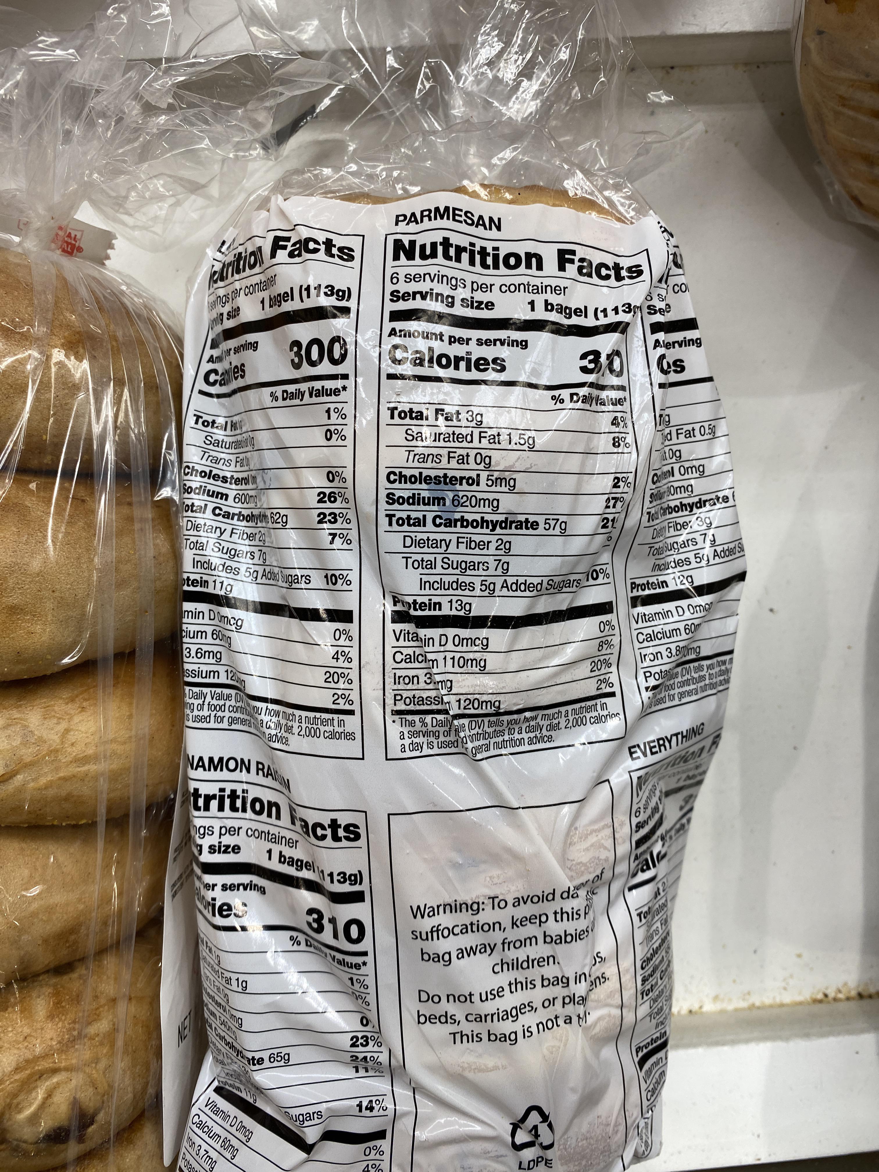 costco bagel nutrition