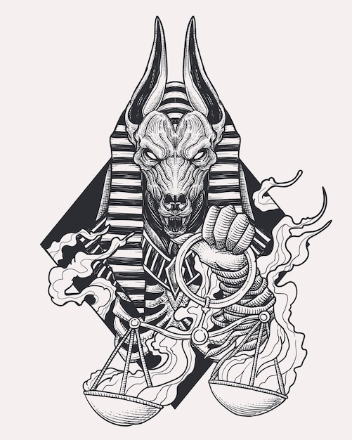 boceto de anubis