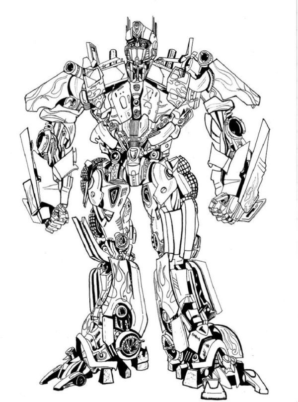 transformers optimus prime coloring pages