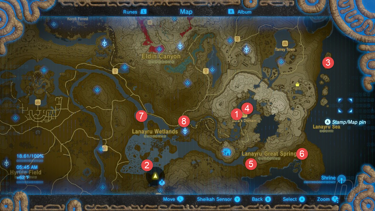 all shrine locations botw map