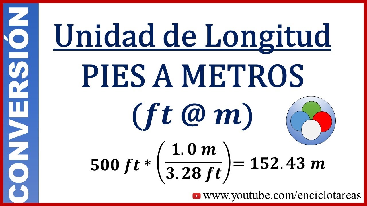 convertidor de pies a metros