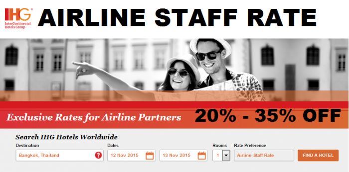 ihg airline staff rate