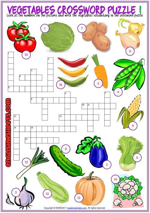 crossword clue vegetable