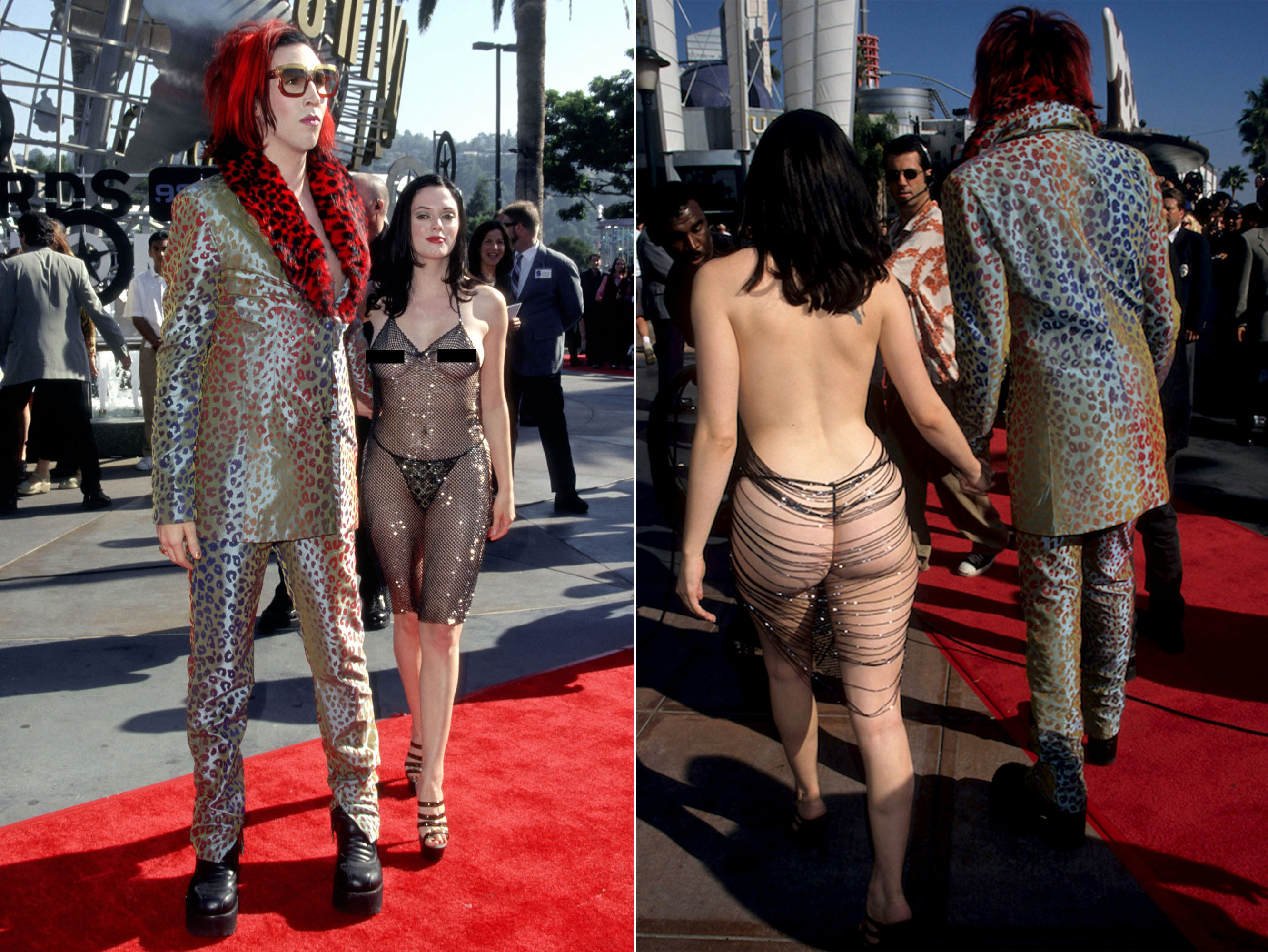 rose mcgowan 1998 mtv vmas