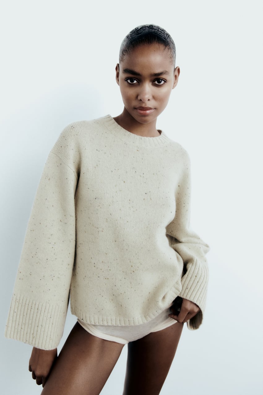 zara cream jumper