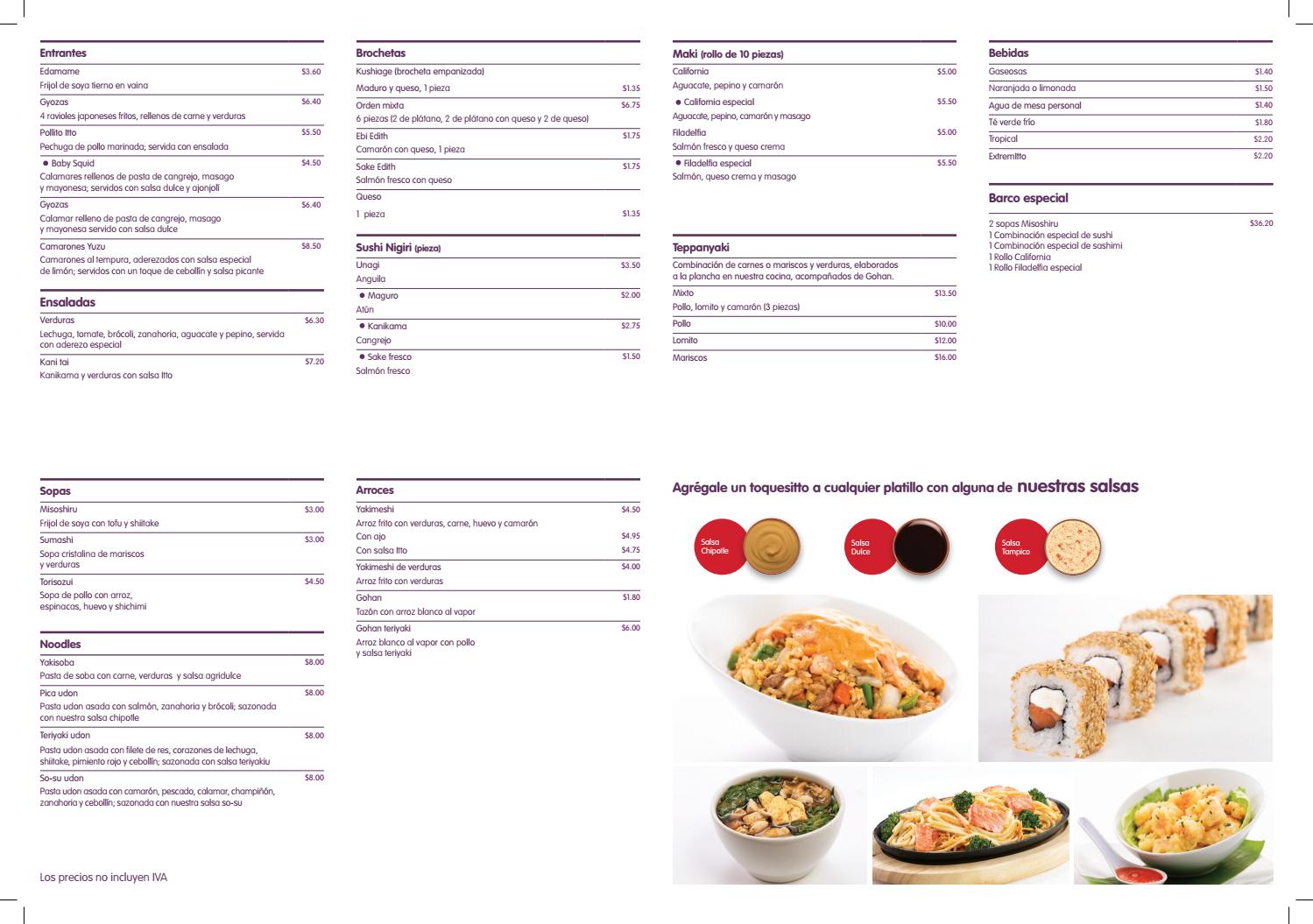 sushi itto menu