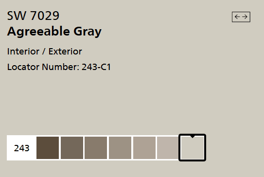 agreeable gray formula