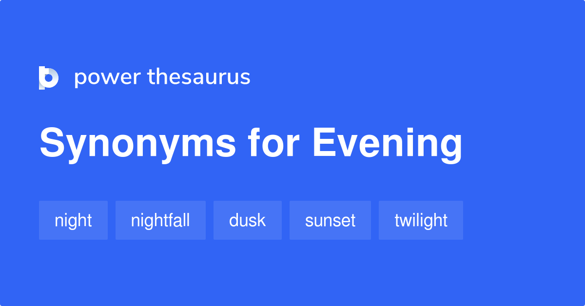 synonyms of evening
