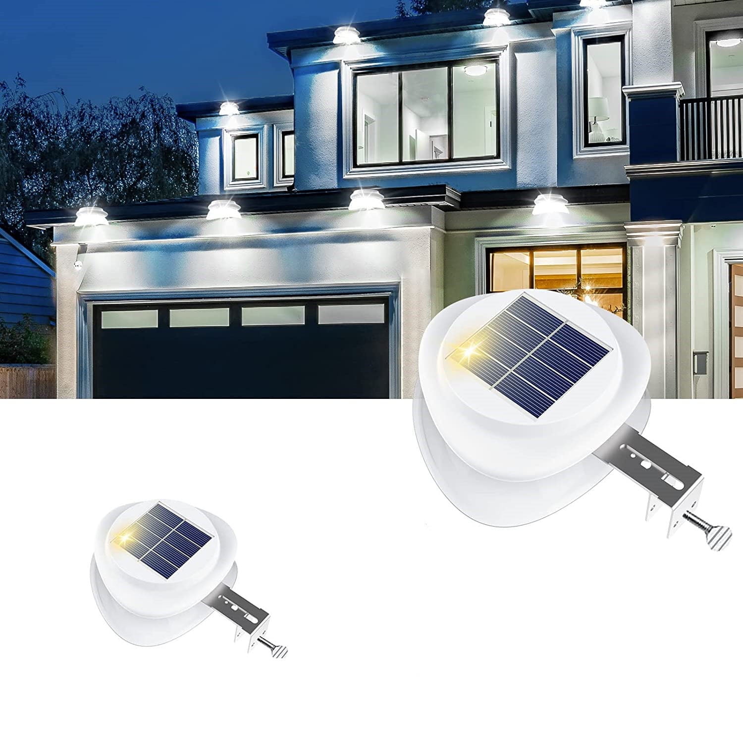 solar powered gutter lights