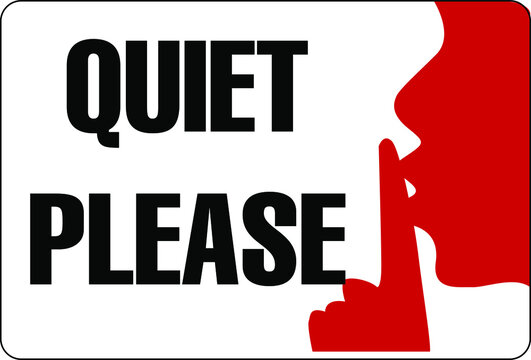 quiet please clipart