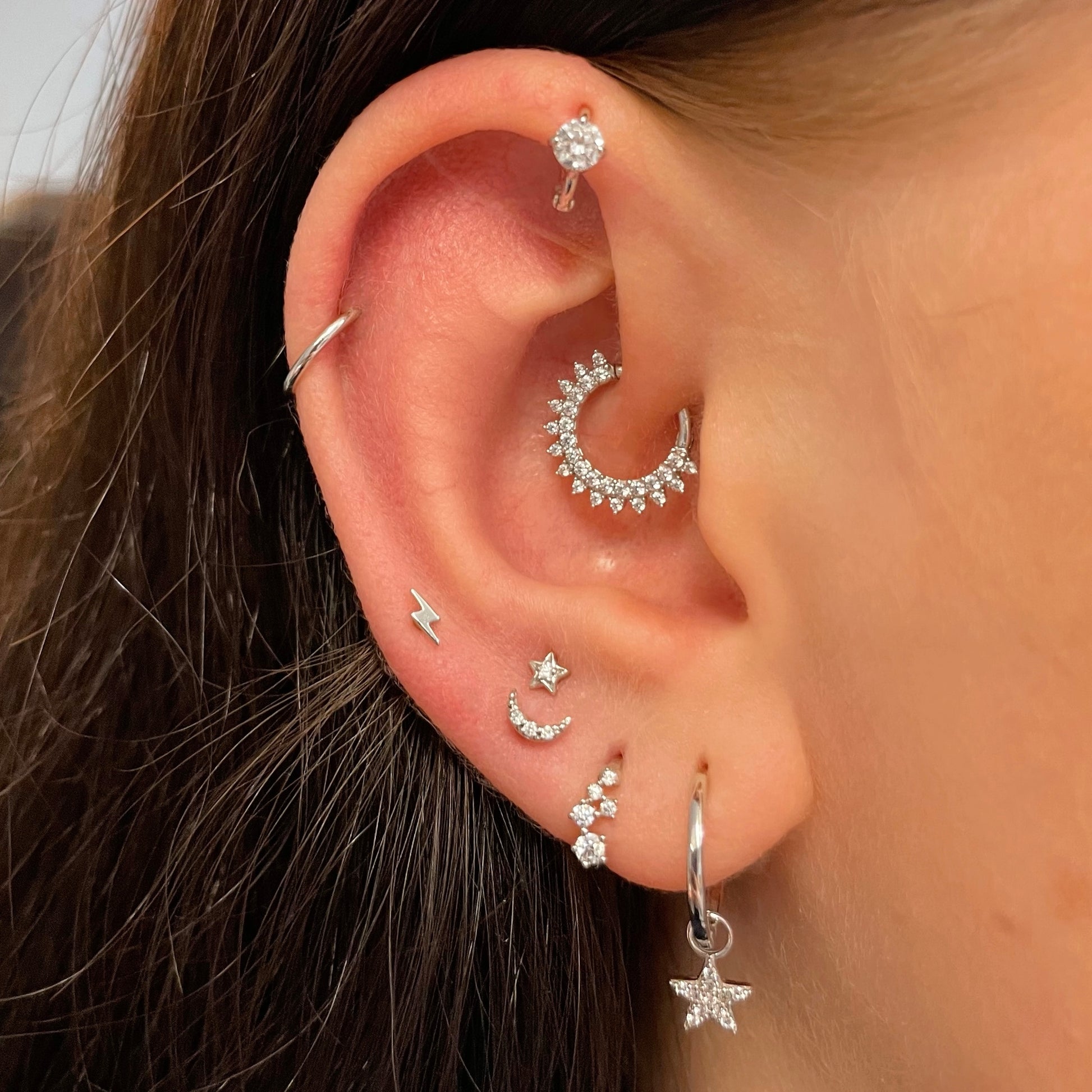 stacking ear piercings