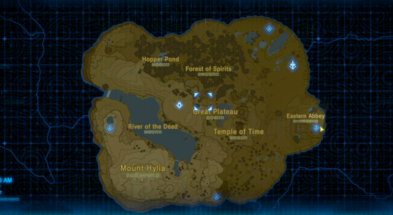 botw map great plateau