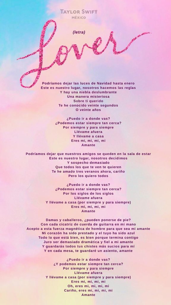 lover letra español