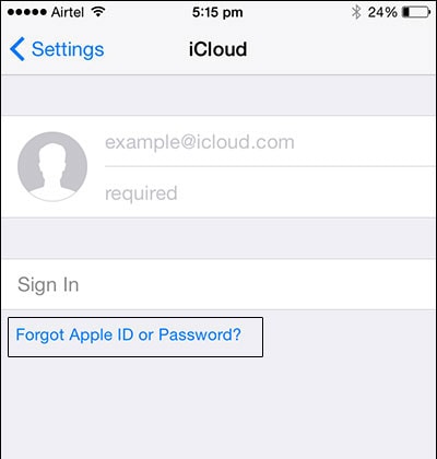 forgot i cloud password