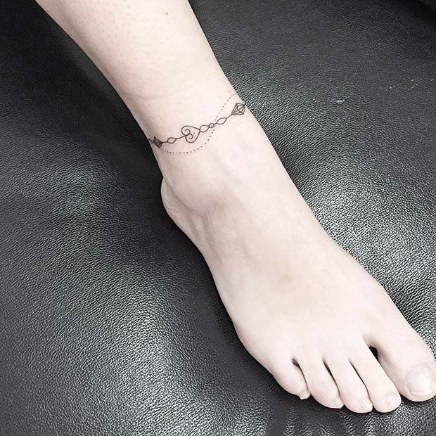 womens tattoos ankle