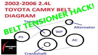 2005 toyota camry serpentine belt diagram