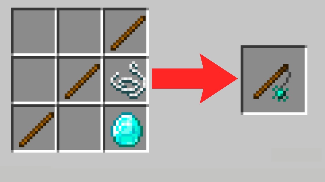 how do i make a fishing pole in minecraft