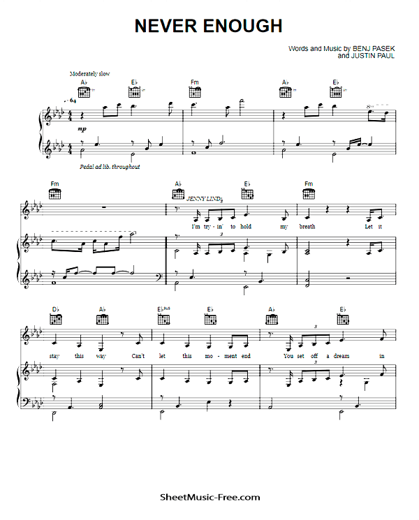 never enough piano pdf free