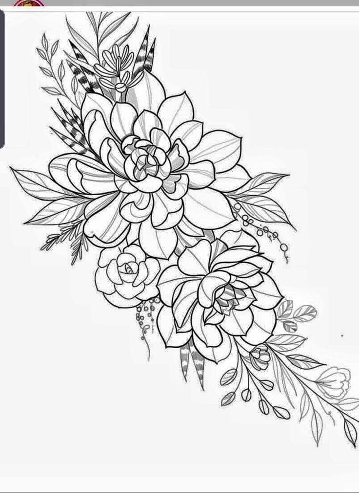 floral tattoo stencils