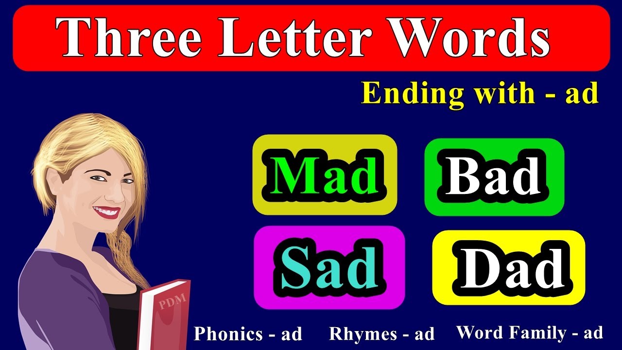 three letter words ending in a