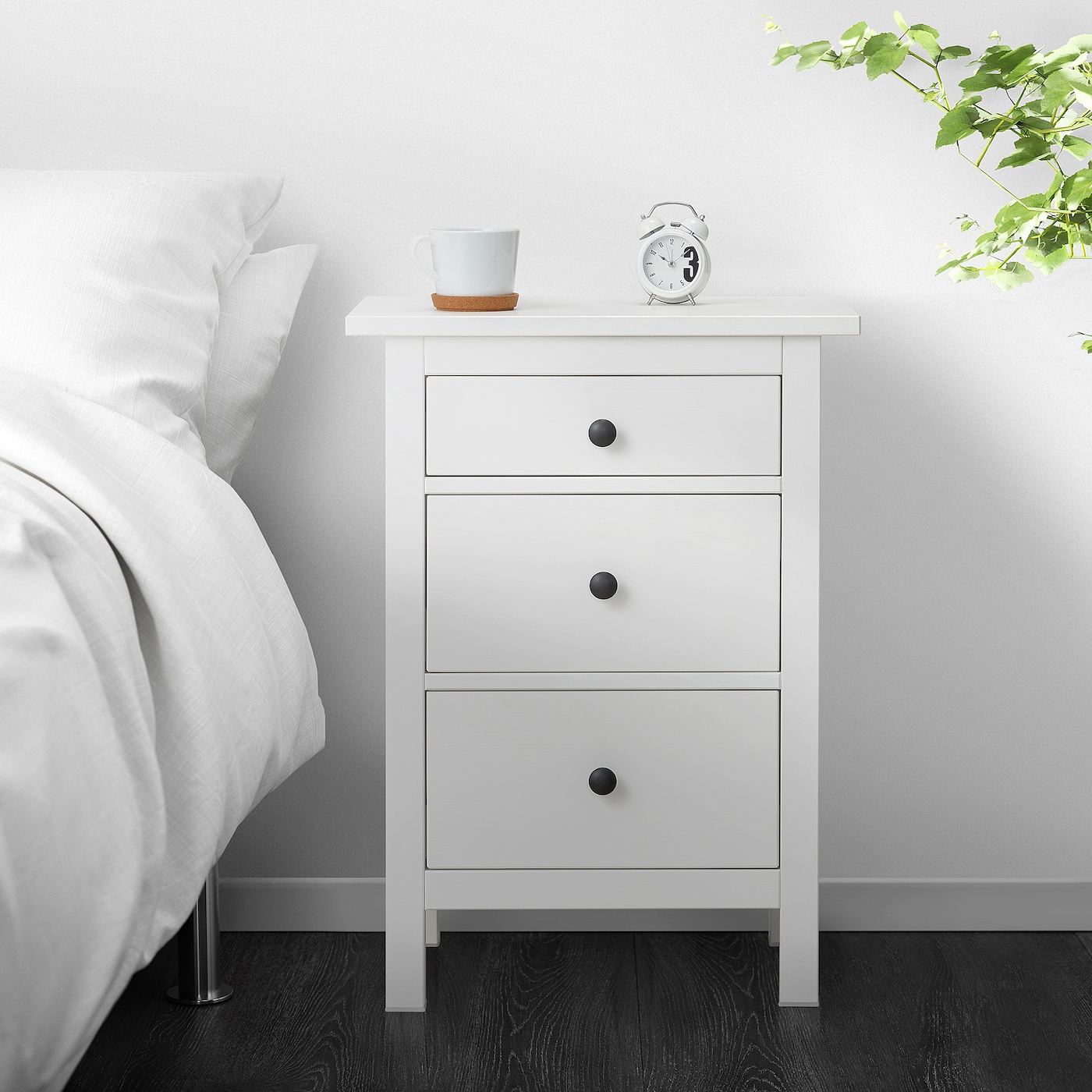 ikea white bedside table