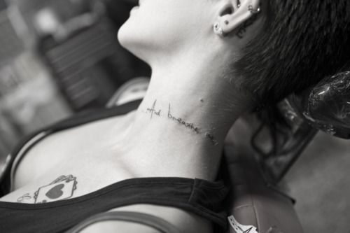 ruby rose neck tattoo