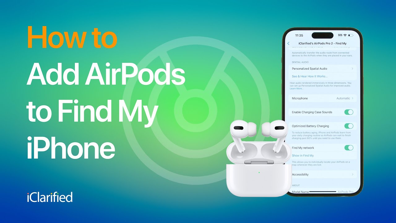 how to add airpods to find my