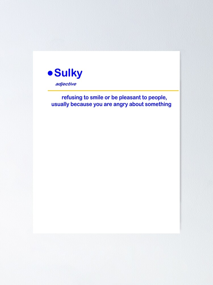 sulky meaning