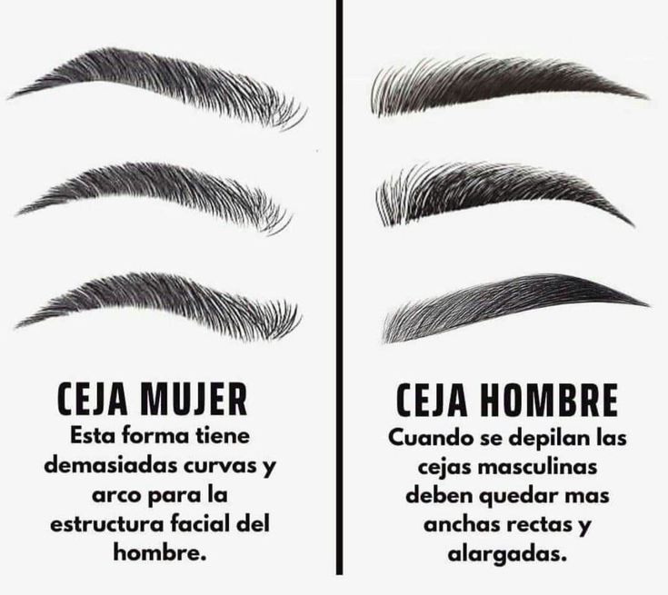 cejas rectas hombre