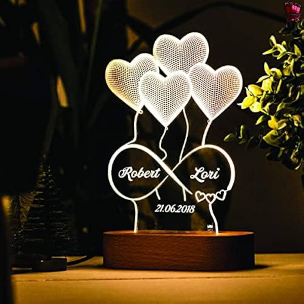 personalized 3d illusion led lamp