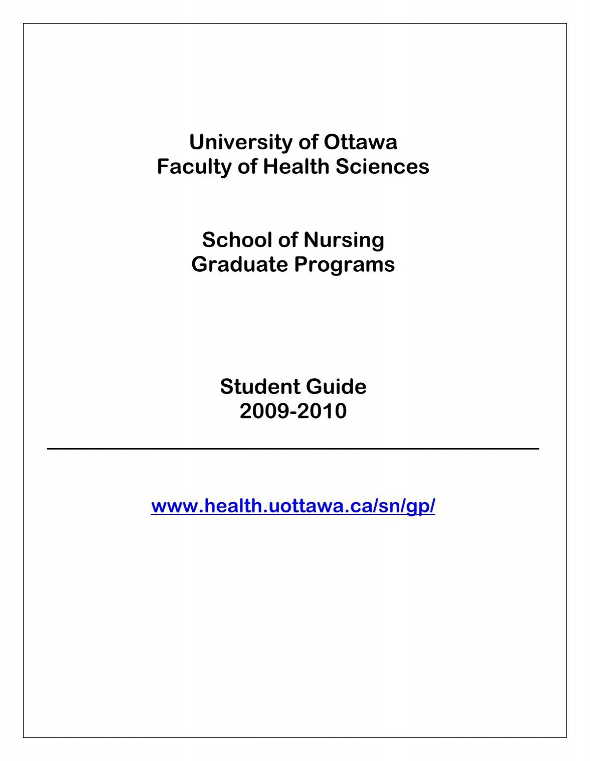 health science uottawa course sequence