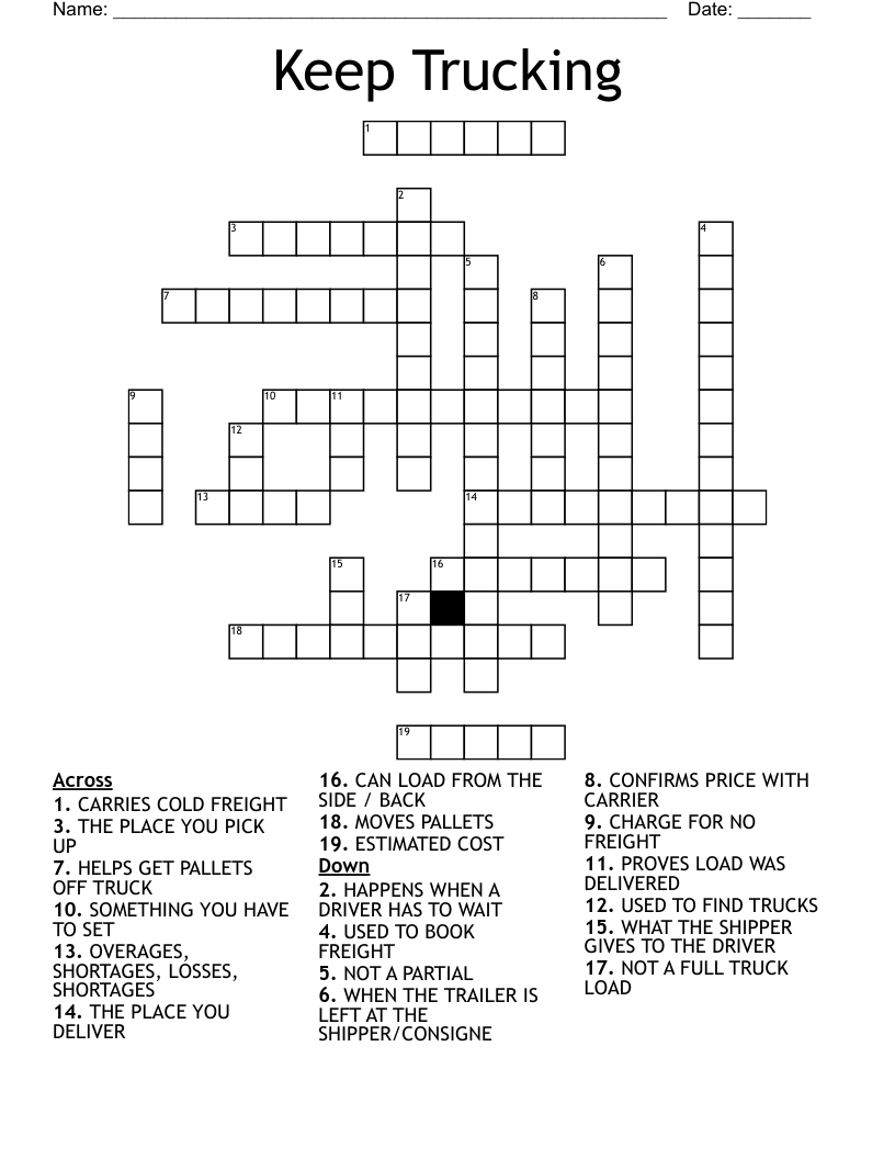 carrier crossword