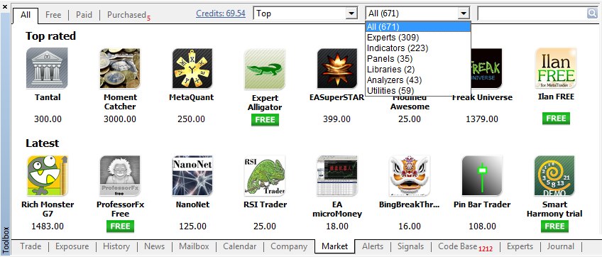 mql5 market