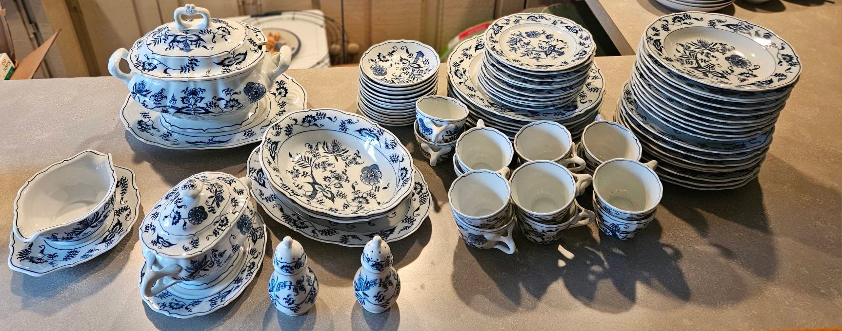 vintage blue danube china