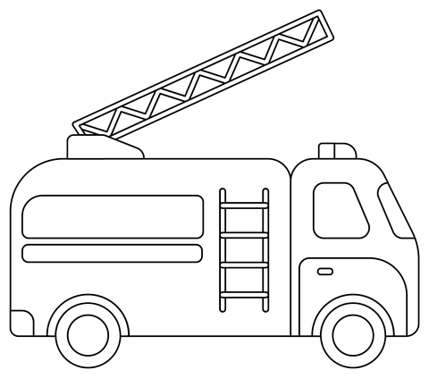 fire engine colouring pages