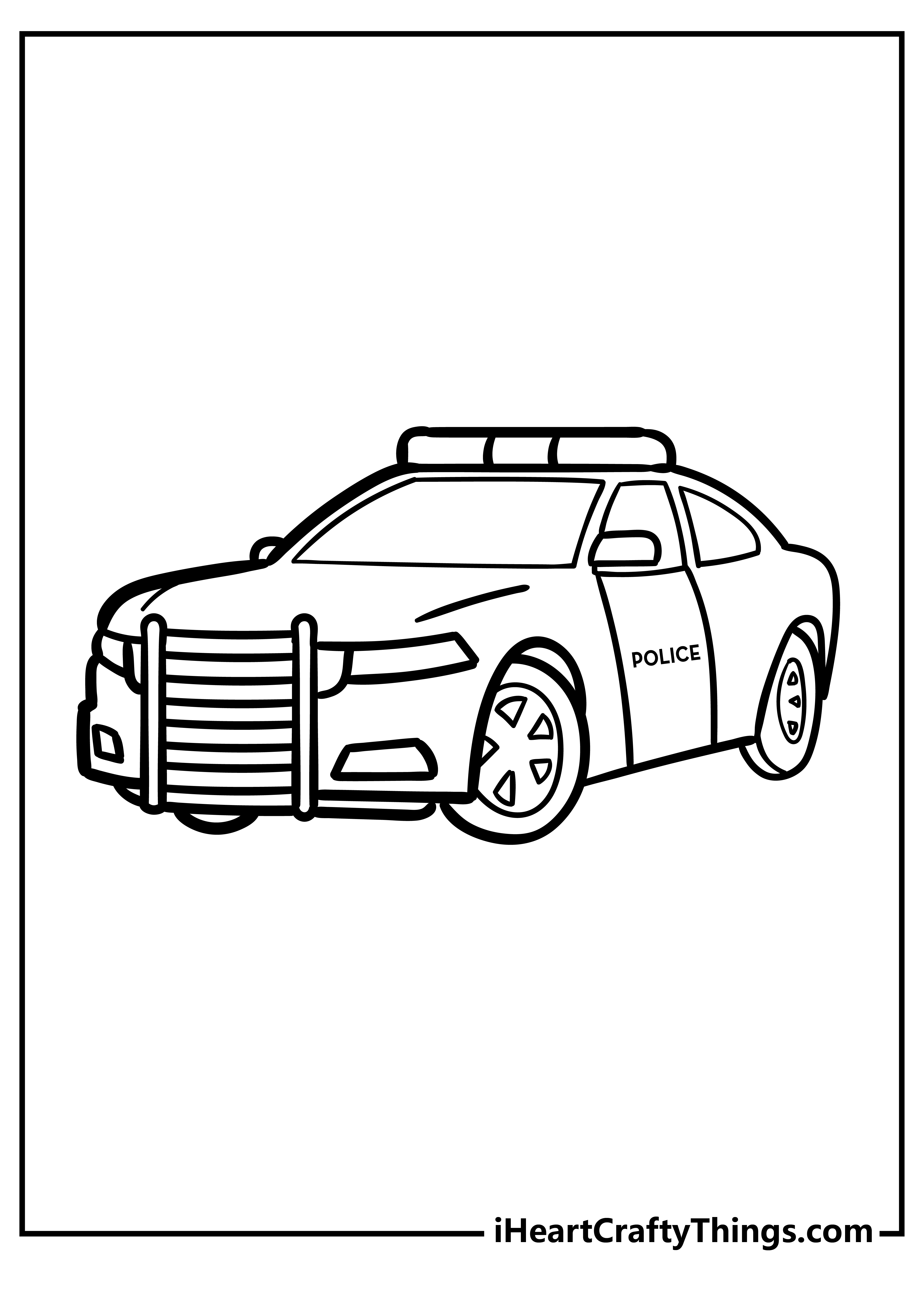 police car coloring sheet