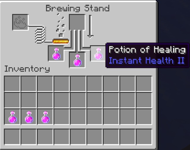 how to make a healing potion in minecraft