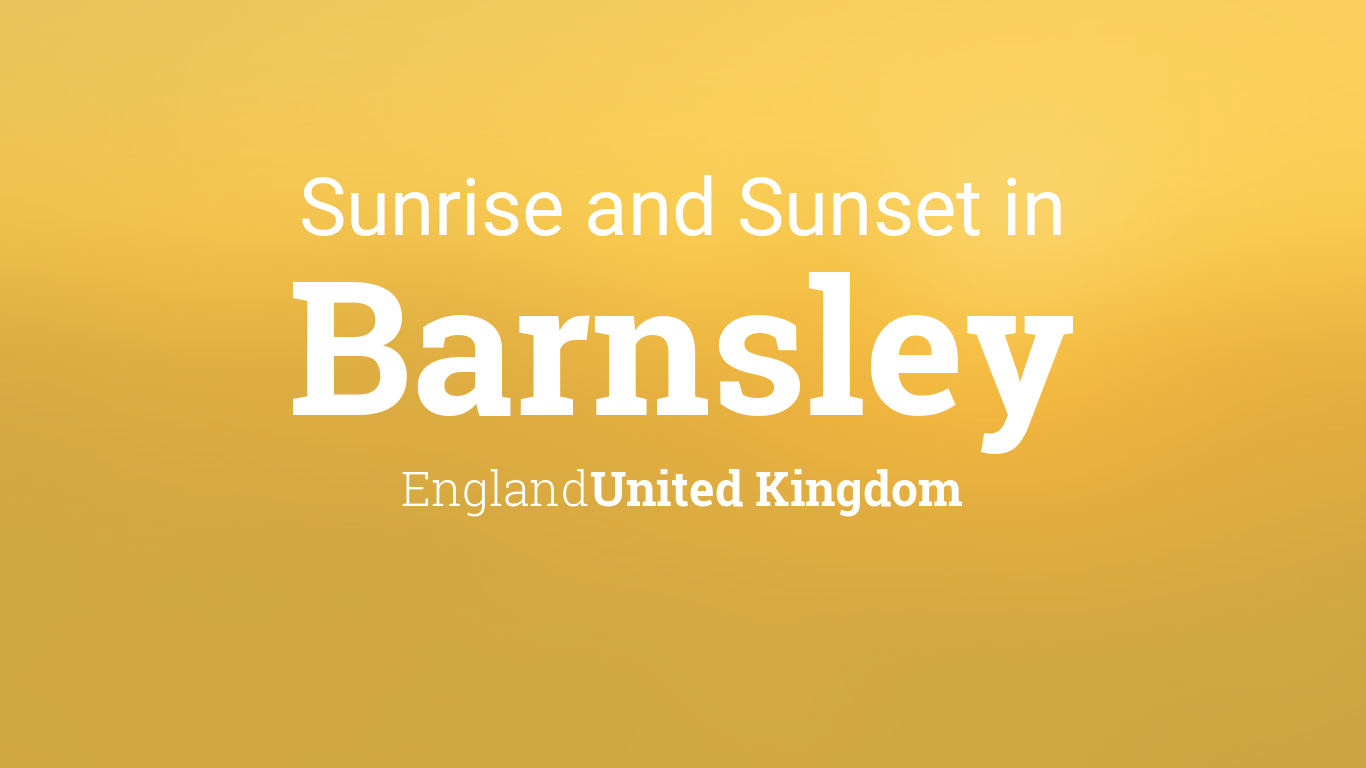 sunset times barnsley