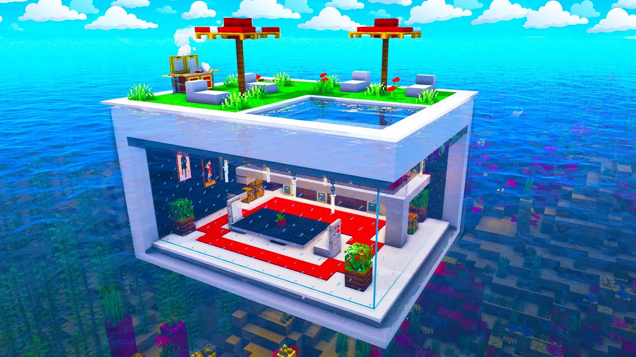 underwater house minecraft