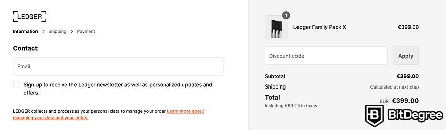 ledger nano x discount code