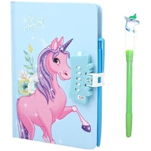 unicorn diary with lock password