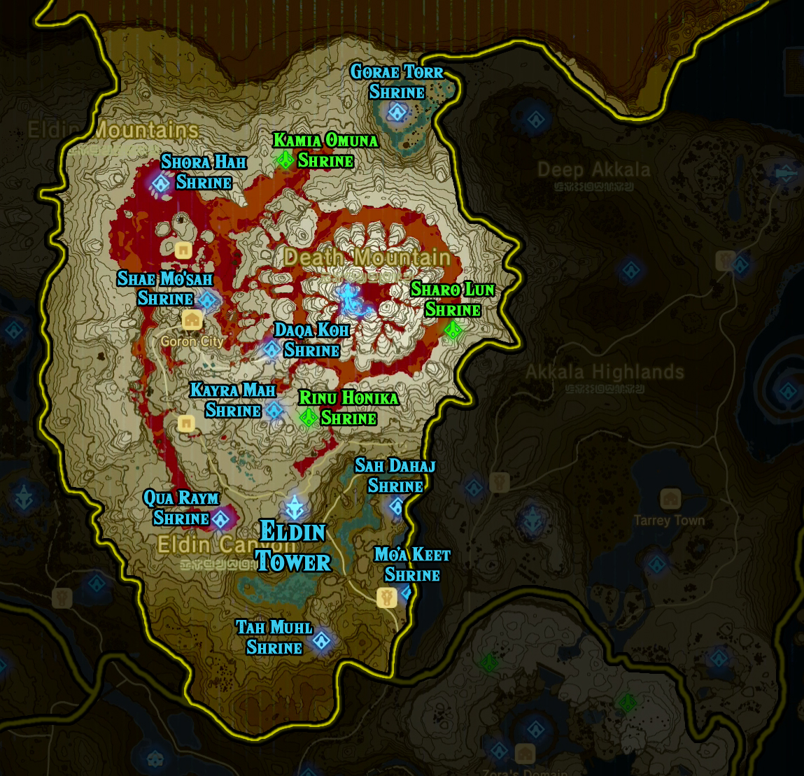 botw map shrines