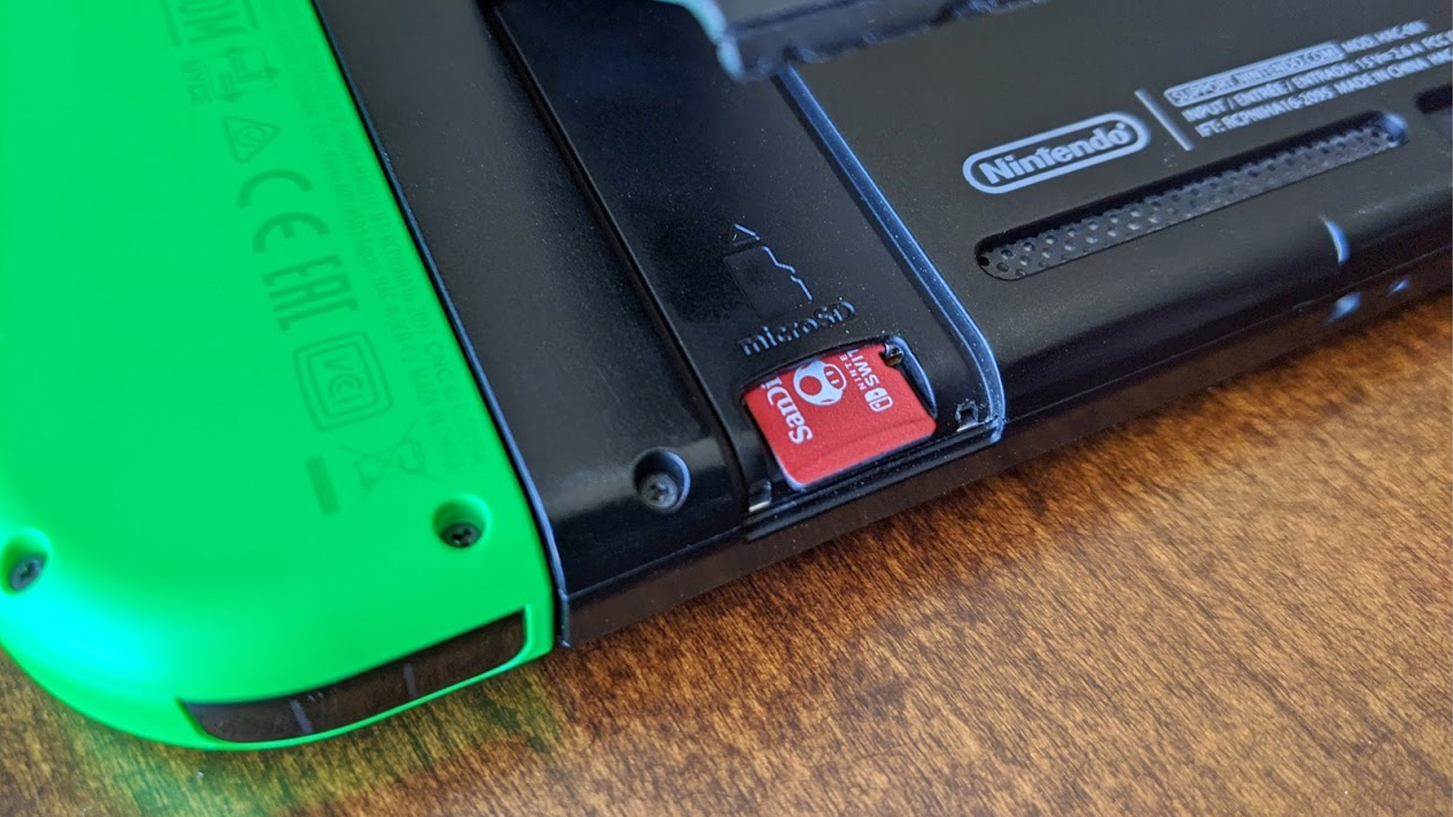 nintendo switch sd card size