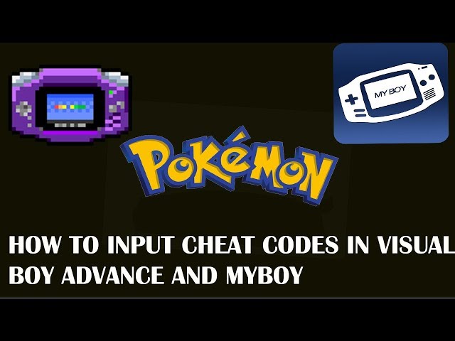 how to use cheats in visual boy advance