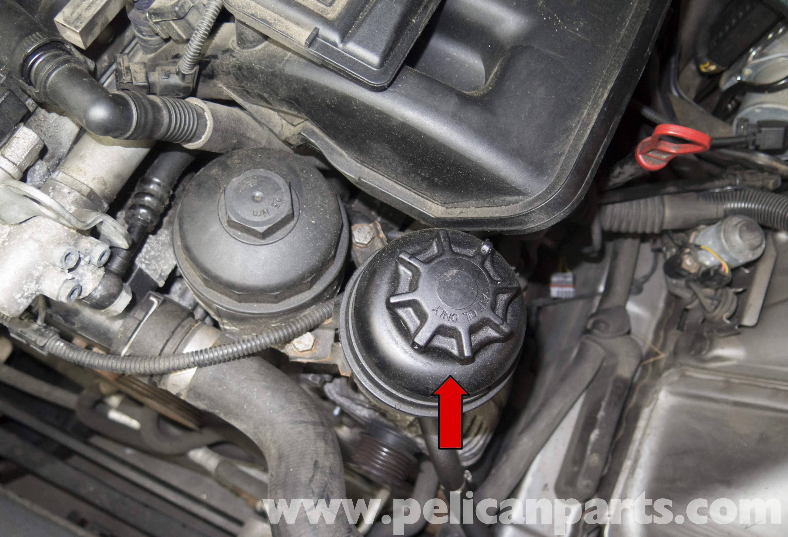 2011 bmw x3 power steering fluid location