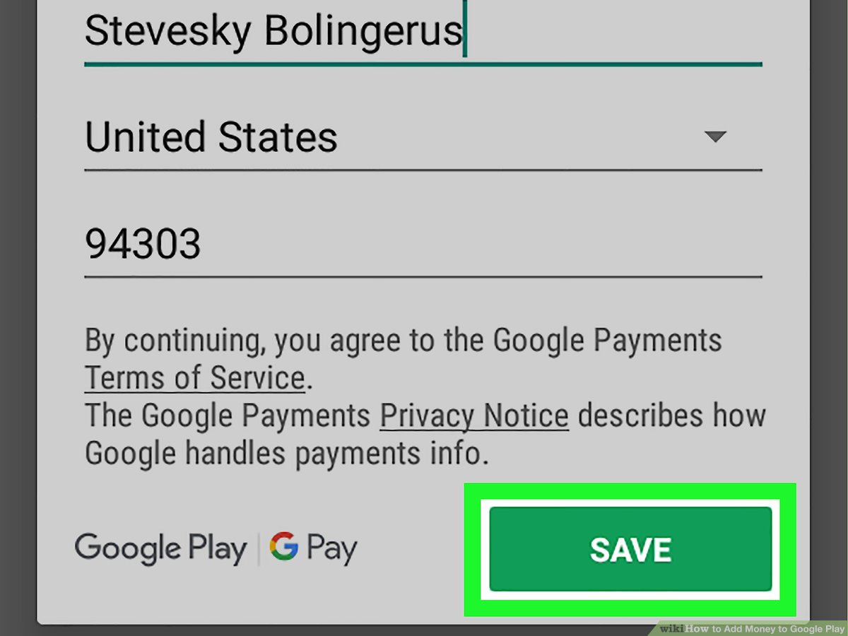 how to add money to google play