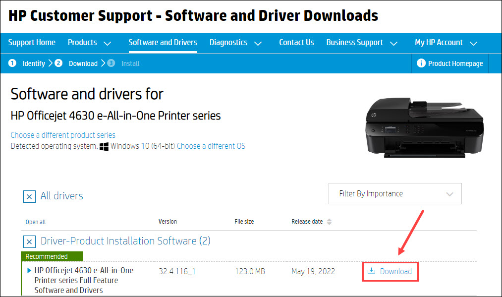 hp device drivers download