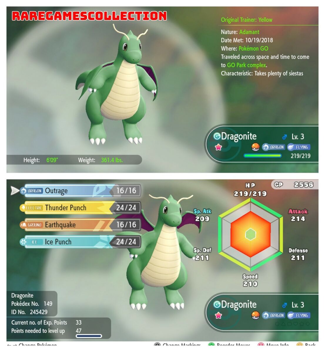 pokemon lets go dragonite best moveset